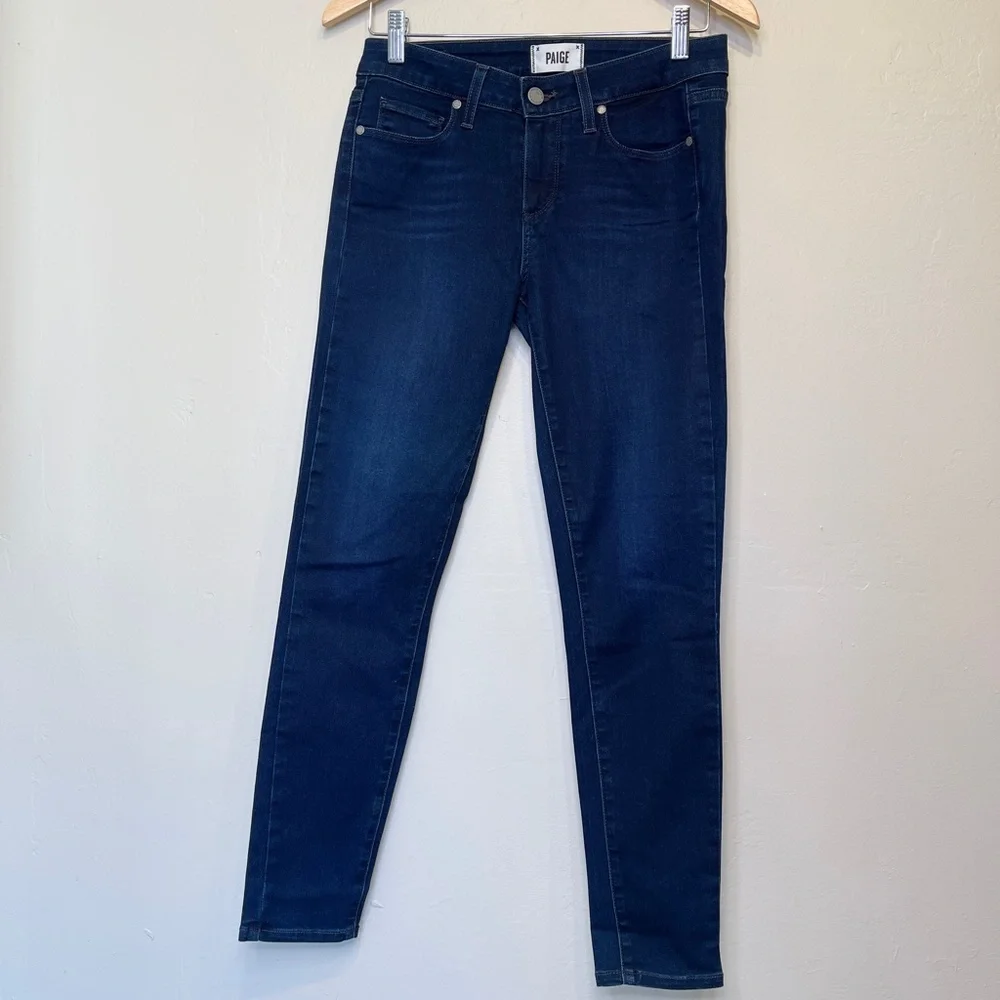 Paige | Verdugo Mid Rise Sleek Skinny Transcend Denim Ankle Jeans - Picture 5 of 13